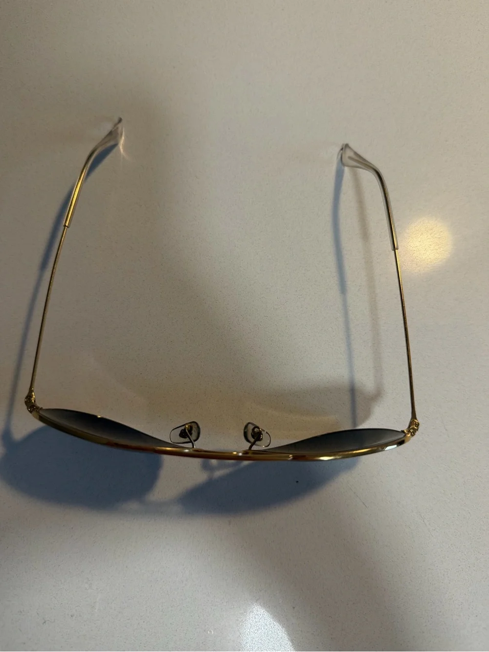 Ray-Ban Aviator Sunglasses in Gold with Dark Lenses
